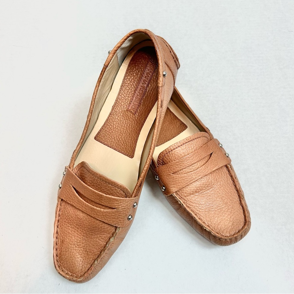 Banana Republic Brown Studded Penny Loafers